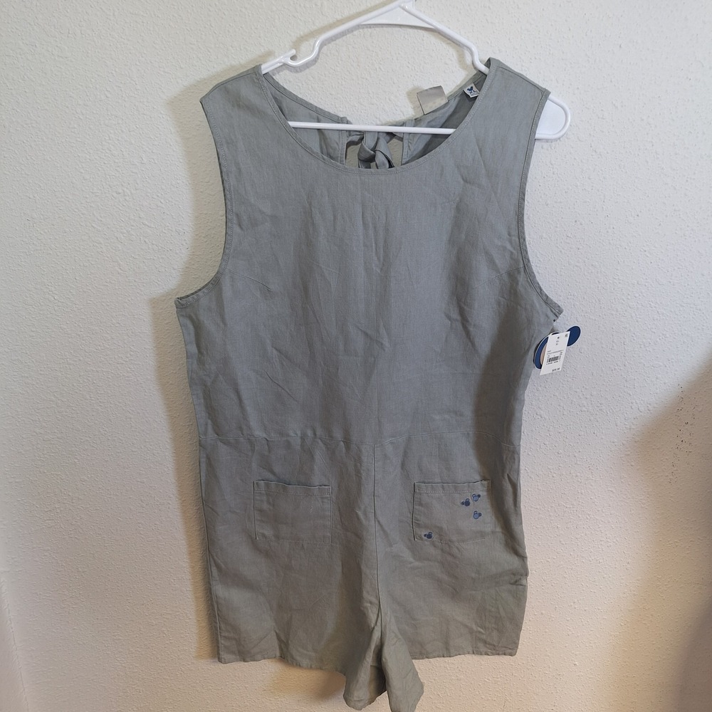 Disney  x Junk Food Gray Mickey Mouse Gray Romper Size XL Sleeveless Tie Back